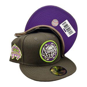 New Era Houston Astros 1986 All Star Game Patch Purple UV Fitted Hat Size 7 1/4